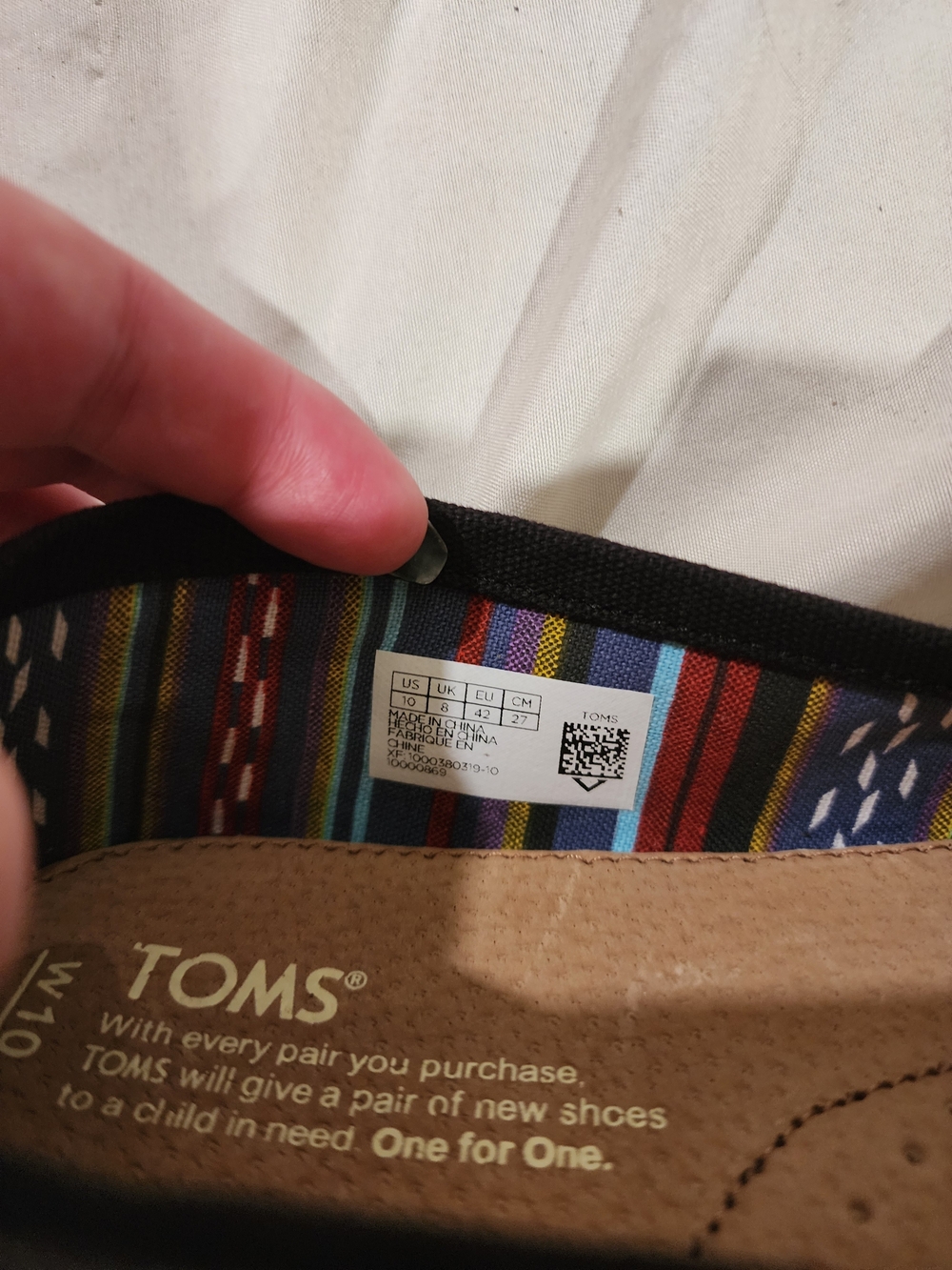 Toms Black Alpargata Canvas Women's Slip-On Flats - Picture 4 of 5